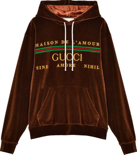 gucci hoodie logo|gucci logo velvet sweatshirt.